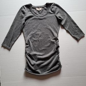 Pink Republic 3/4 Sleeve Sweater Gray Medium